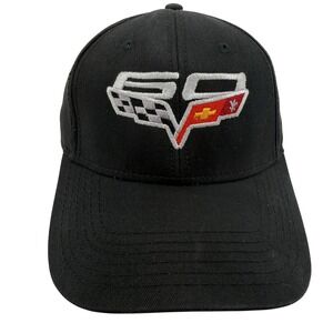 Chevrolet Corvette C6 Logo Hat Black Adjustable Baseball Cap Mens Racing